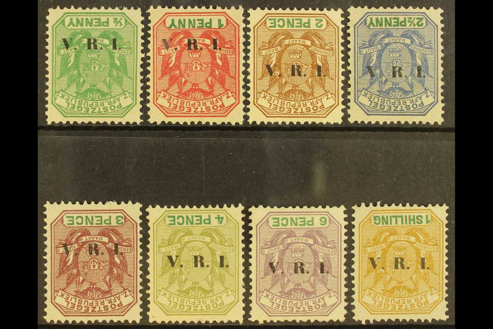 TRANSVAAL  1900 "V.R.I." OVERPRINT INVERTED Set Of All Known Values Complete, SG 226d/33d, Fine Mint (8 Stamps) For More - Other & Unclassified