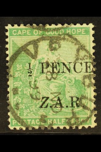 VRYBURG  1899 "½d PENCE Z.A.R." Overprint On Cape ½d, ITALIC "Z" In Ovpt VARIETY, SG 1a, Very Fine Used, Vryburg C.d.s., - Other & Unclassified