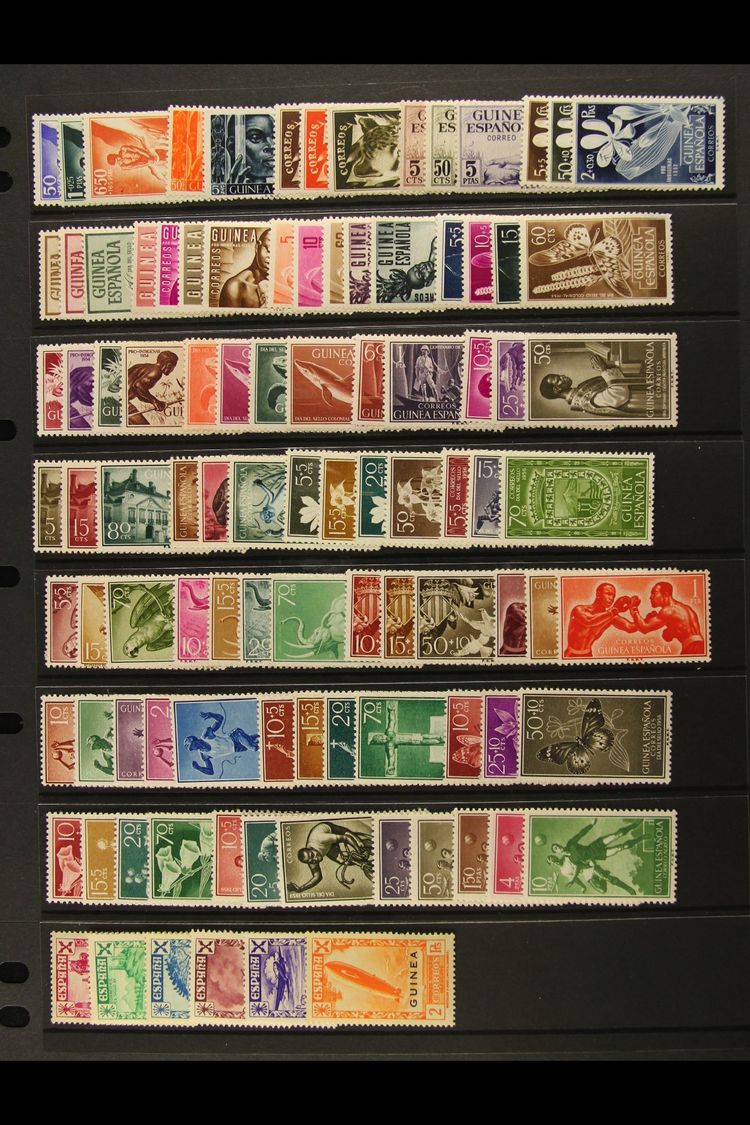 GUINEA  1943-59 Fine Mint (largely Nhm From 1954) Collection On Printed Pages, Largely Complete Incl. 1943 Beneficencia - Other & Unclassified