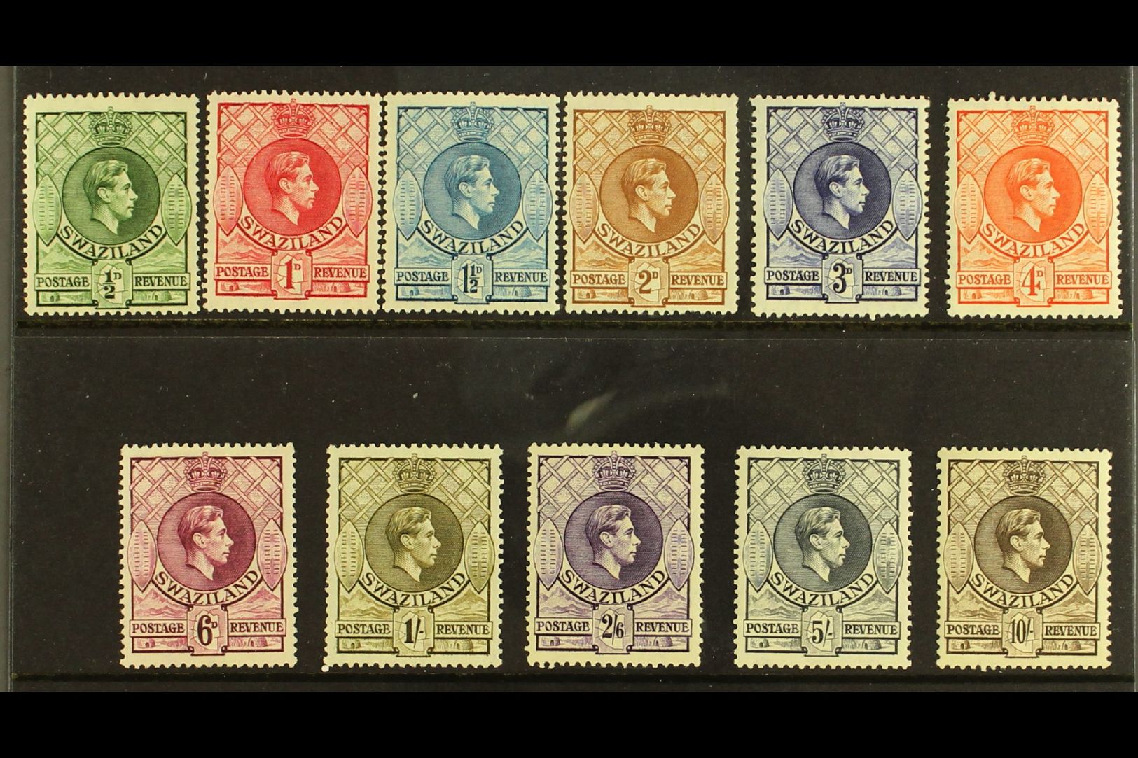 1938-54  KGVI Definitives Complete Basic Set, SG 28/38a, Never Hinged Mint. (11 Stamps) For More Images, Please Visit Ht - Other & Unclassified