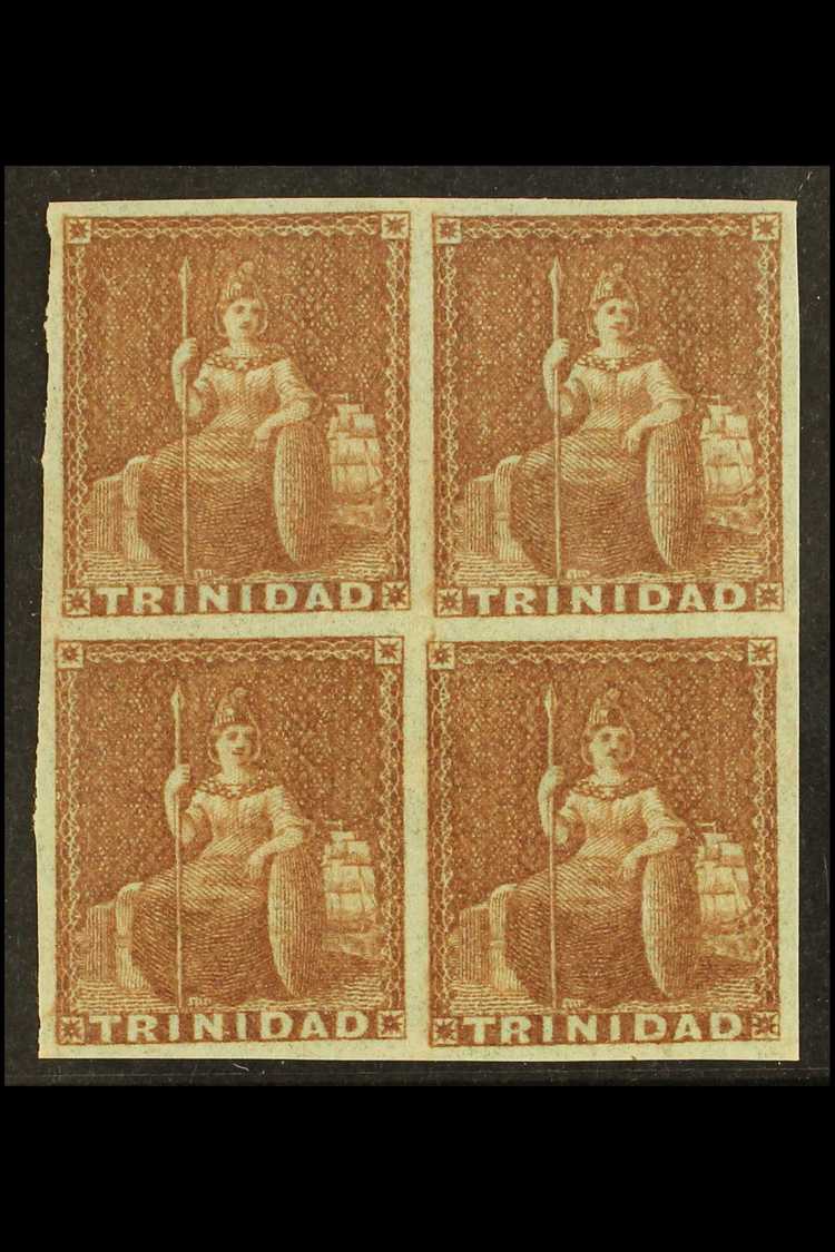 1853  (1d) Brownish Red On Blued, SG 7, Superb Mint BLOCK OF FOUR, One Stamp Lightly Hinged, The Others Never Hinged Wit - Other & Unclassified