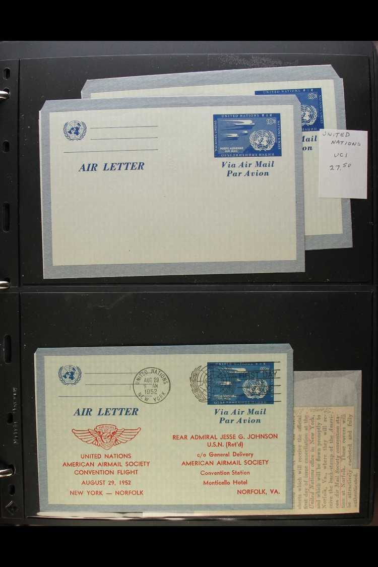 POSTAL STATIONERY COLLECTION  1952-2001 UNUSED & USED COLLECTION Neatly Arranged In An Album, Includes New York Aerogram - Other & Unclassified