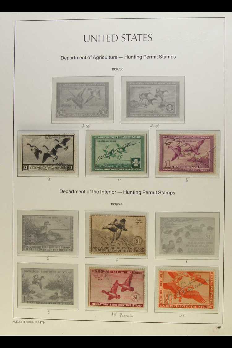 1936-81 HUNTING PERMIT STAMPS  Range Of Mostly Used Permit Stamps, Commonly Known As DUCK STAMPS, All Different, Almost - Other & Unclassified