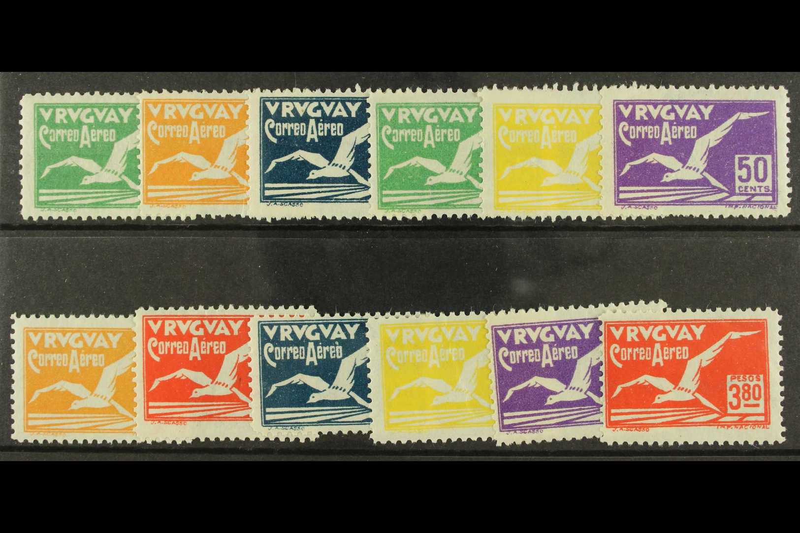 1928  Airmail Set, "Bird In Flight" Scott C14-25, Very Fine Mint (12). For More Images, Please Visit Http://www.sandafay - Other & Unclassified