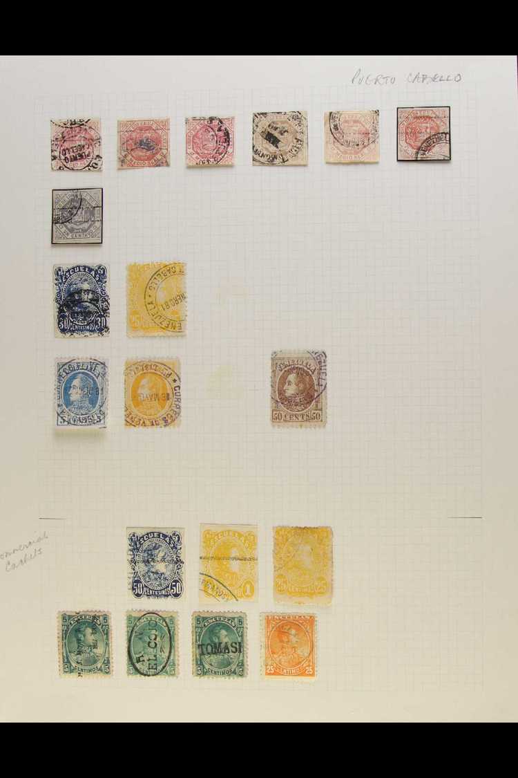 1859-93 PUERTO CABELLO POSTMARKS COLLECTION  An Attractive Selection Of 19th Century Issues Bearing Puerto Cabello & A S - Other & Unclassified