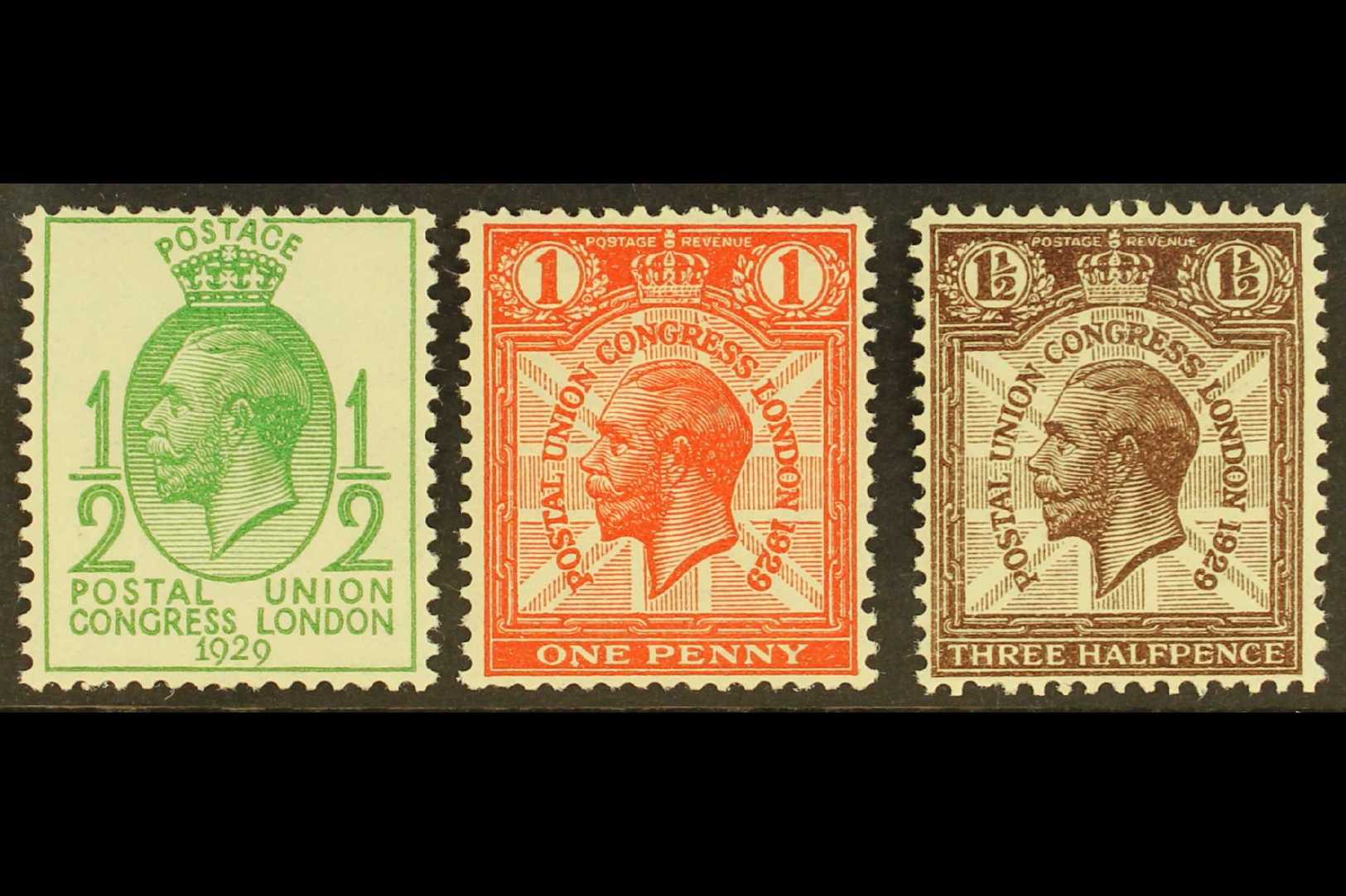 1929  UPU ½d, 1d And 1½ Wmk Sideways, SG 434a/6a, Very Fine Mint. (3 Stamps) For More Images, Please Visit Http://www.sa - Other & Unclassified