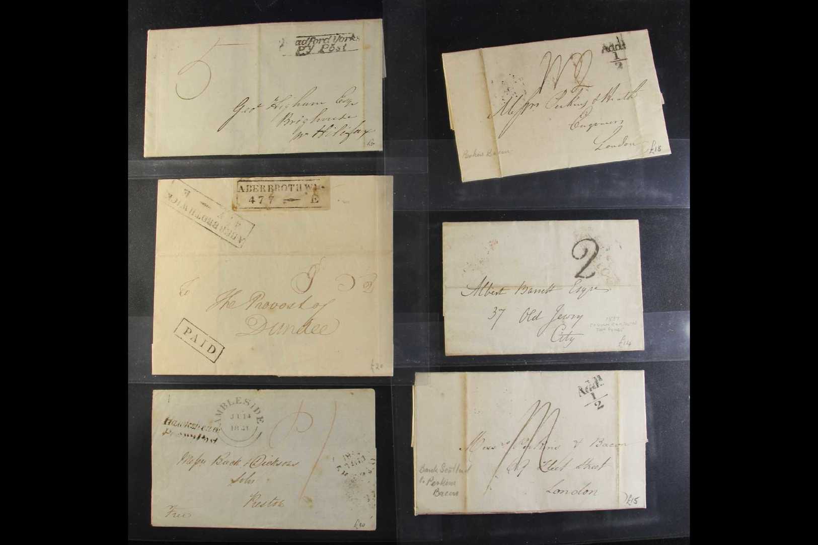 1688-1843 COLLECTION  Of Stampless Covers, Plus A Few Free Fronts. With Much Scottish Interest And A Range Of Postal Mar - Other & Unclassified