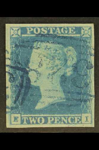 1841  2d Blue "EI" With Large Part "328" (Hadleigh) In BLUE, Fine With Four Margins, Scarce And Attractive. For More Ima - Other & Unclassified