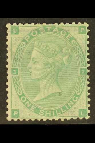 1862-64  1s Green 'small Letters', SG 90, Lightly Hinged Mint With Lovely Colour, Cat £3200. For More Images, Please Vis - Other & Unclassified