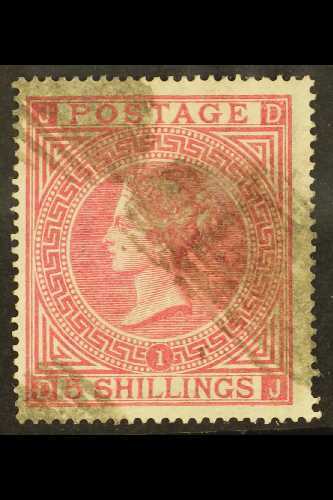 1867-83  5s Rose, Plate 1, Watermark Maltese Cross, SG 126, Good Used, One Short Perf, But Otherwise Fine And Sound With - Other & Unclassified