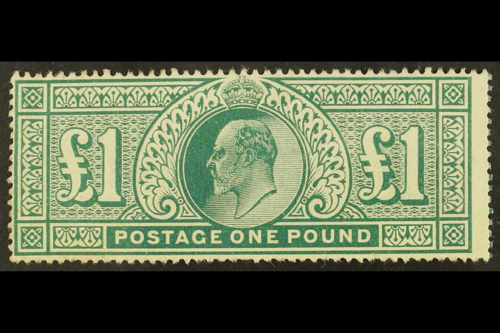 1911-13  £1 Deep Green Somerset House, SG 320, Mint Large Part OG, Several Slightly Rough Perfs At Base, Lovely Fresh Ap - Other & Unclassified