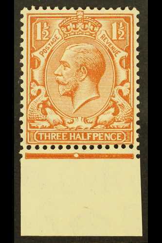 1924-26  1½d Red-brown WHITE SPOT ON DOLPHIN Variety (plate 34b, Position R. 20/3), SG Spec N35n, Fine Never Hinged Mint - Other & Unclassified