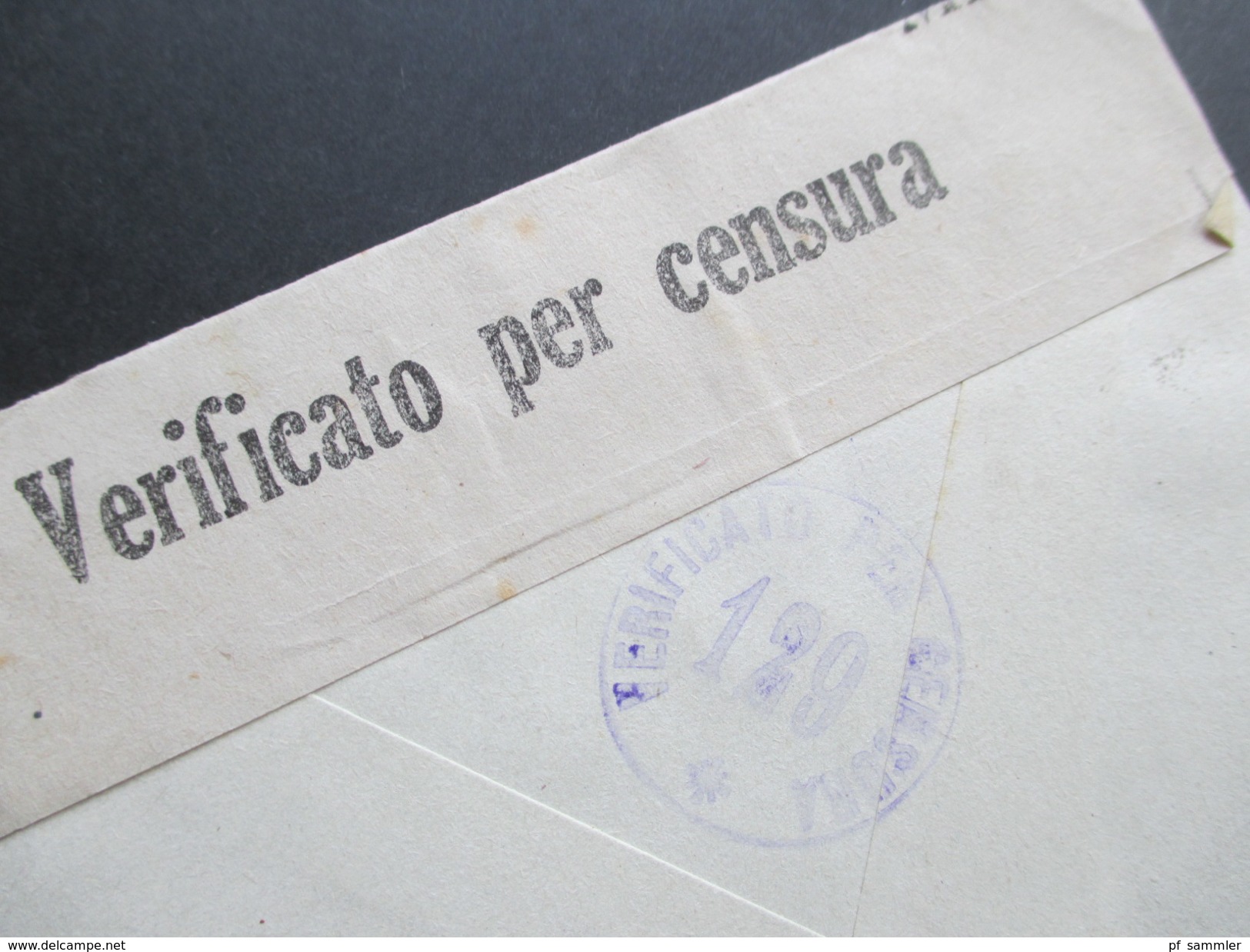 Italien 1941 ?! Zensurpost Nach Dubendorf Schweiz. MI Verificato Per Censura 129. Fabrica Prodotti Flora Milano - Kriegspropaganda