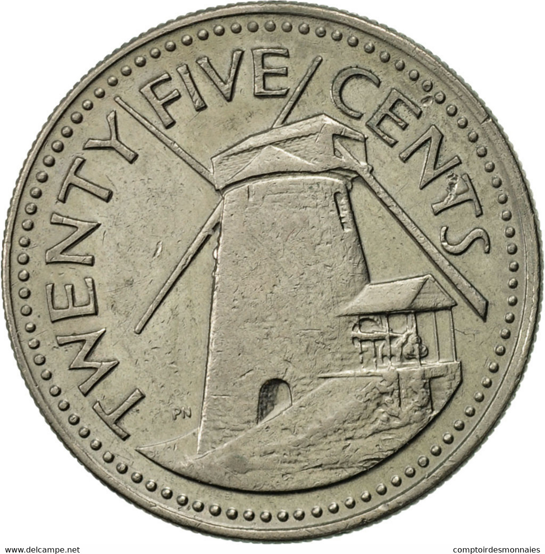 Monnaie, Barbados, 25 Cents, 1973, Franklin Mint, TTB+, Copper-nickel, KM:13 - Barbades