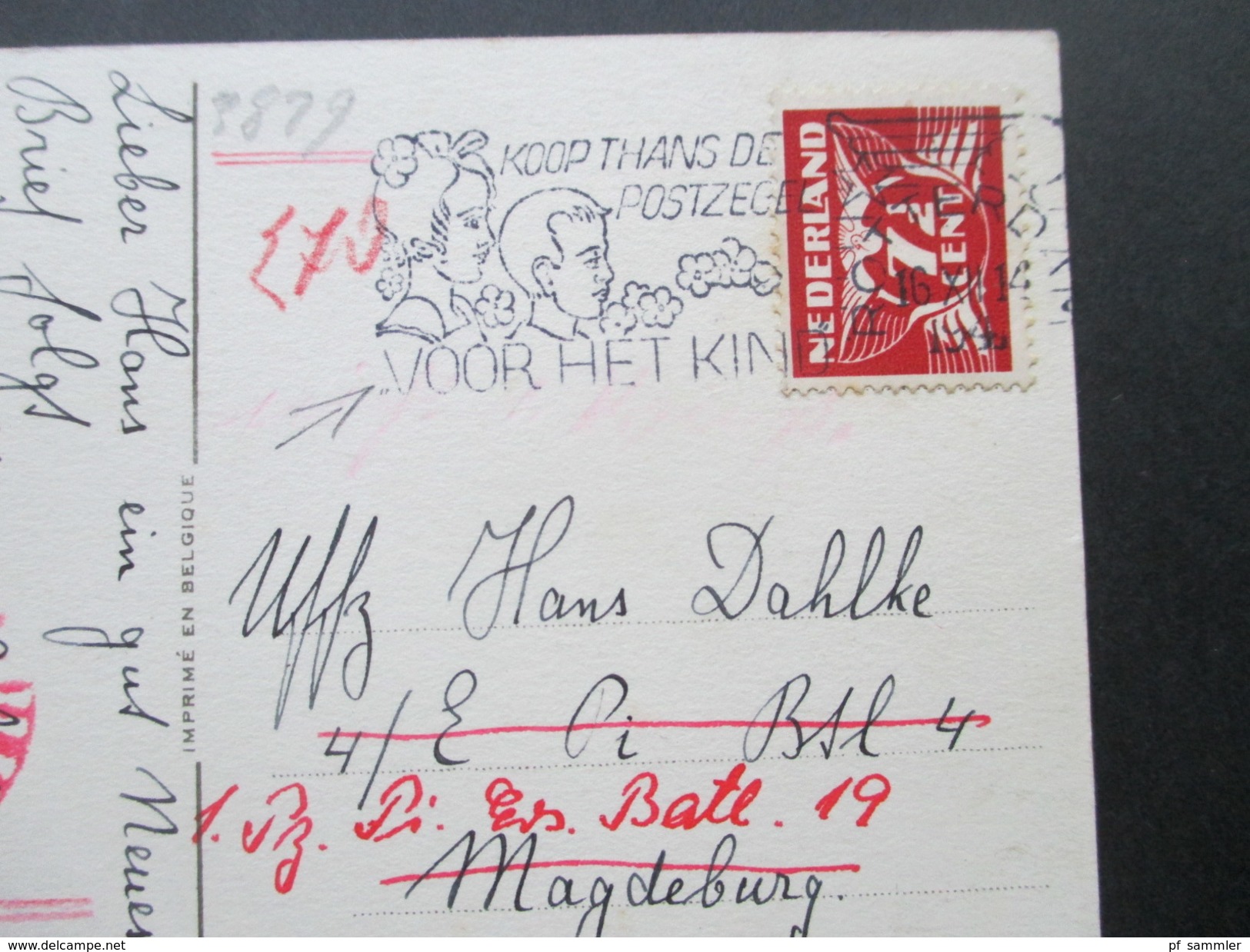 Niederlande 1941 Postkarte Frohes Neues Jahr. Zensur Der Wehrmacht Und Weitergeleitet Von Magdeburg Nach Holzminden - Briefe U. Dokumente