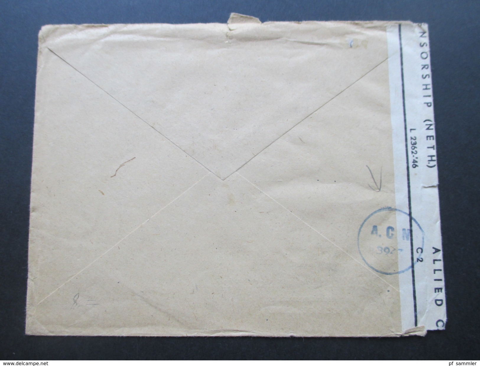 Niederlande 1944 / 46 ?! Zensurpost Opened By Allied Censorship (Neth.) L 2362;46. Zensurstempel: A.C. N. - Lettres & Documents