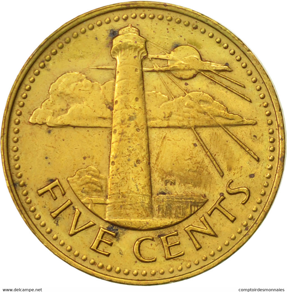 Monnaie, Barbados, 5 Cents, 1982, Franklin Mint, TTB, Laiton, KM:11 - Barbades