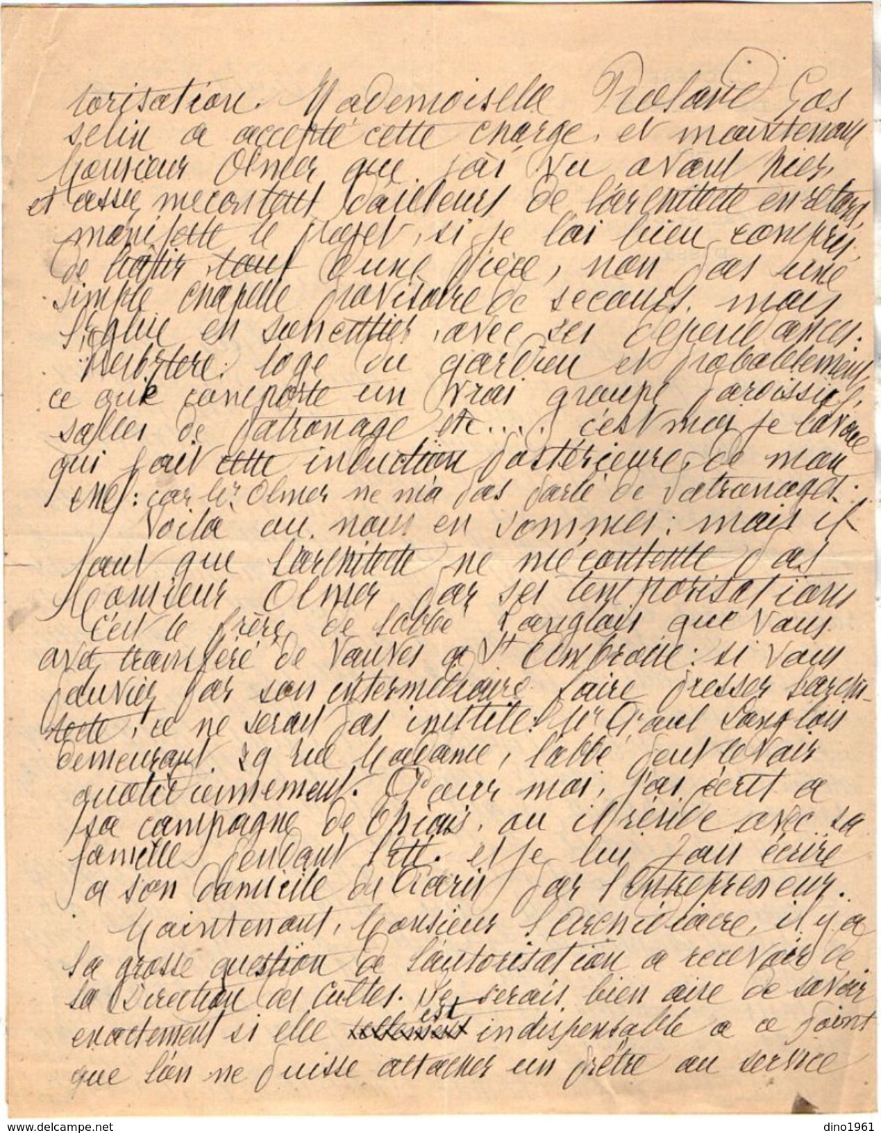 VP10.711 - Lot De 7 Lettres De Mr Le Curé VIOLAINE Au Sujet De La Construction De La Nouvelle Chapelle D'ISSY - Religion & Esotérisme