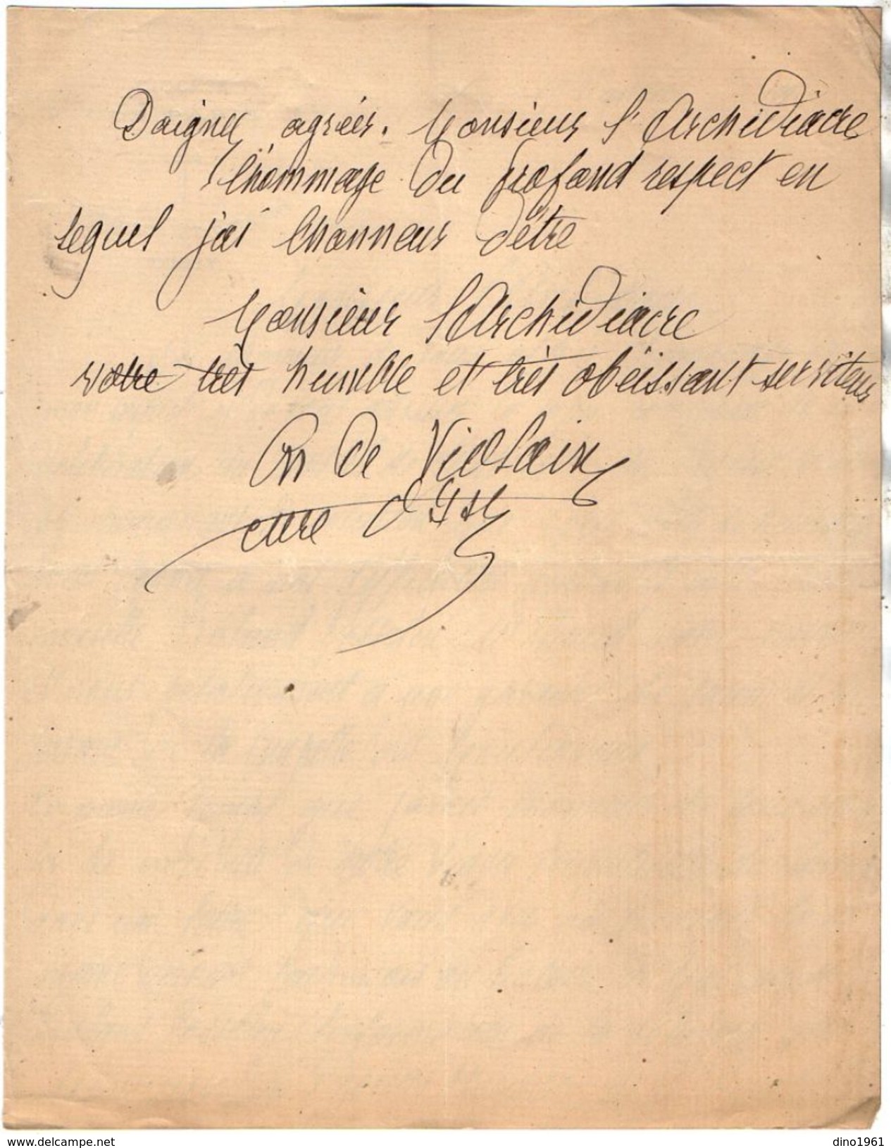 VP10.711 - Lot de 7 Lettres de Mr le Curé VIOLAINE au sujet de la construction de la Nouvelle Chapelle d'ISSY