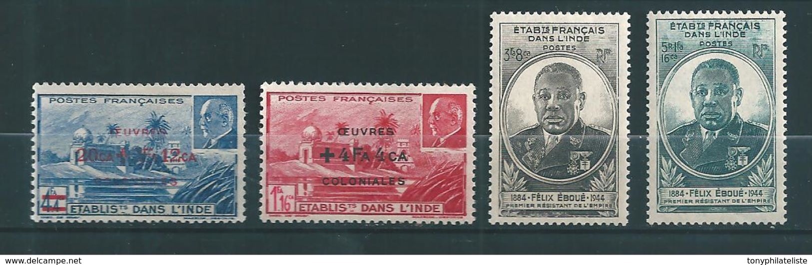 Colonie Timbres   Des Indes  De 1944/45  N°231/32 + 234/35  Neufs * - Ungebraucht