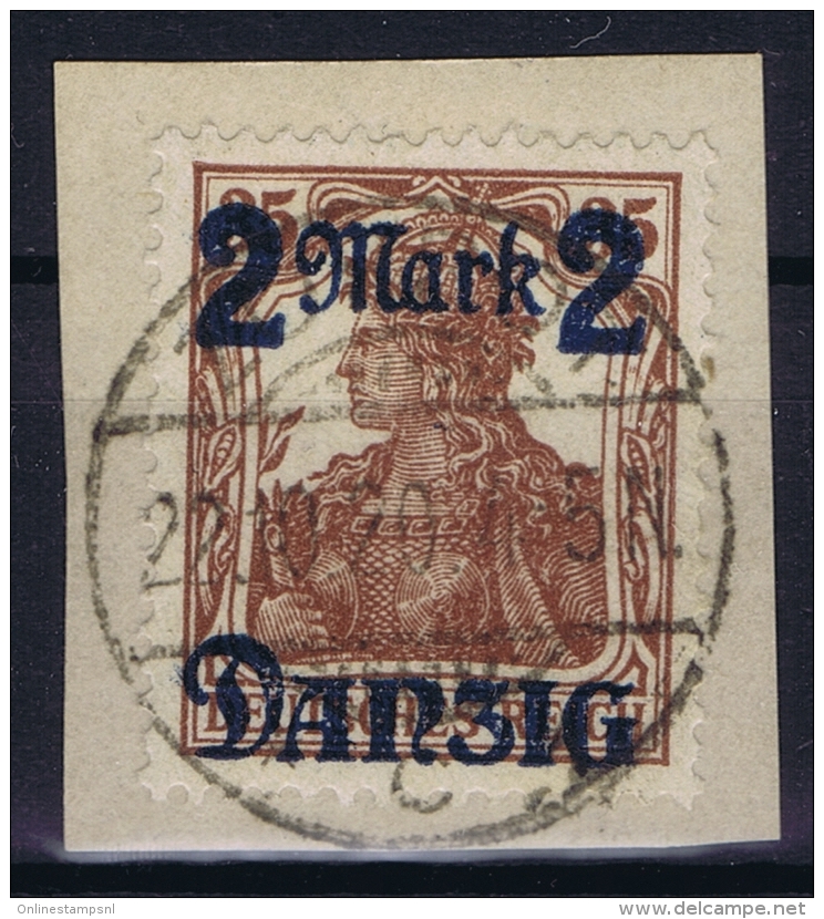 Danzig: Mi Nr 43  III Ohne Netzunterdruck  Obl./Gestempelt/used 1920   Sans Burelage Signed/ Signé/signiert 2x Infla Ber - Sonstige & Ohne Zuordnung
