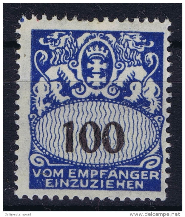 Danzig: Porto Mi Nr 37  Postfrisch/neuf Sans Charniere /MNH/** - Impuestos