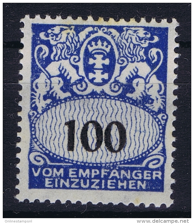 Danzig: Porto Mi Nr 37  Postfrisch/neuf Sans Charniere /MNH/** - Postage Due