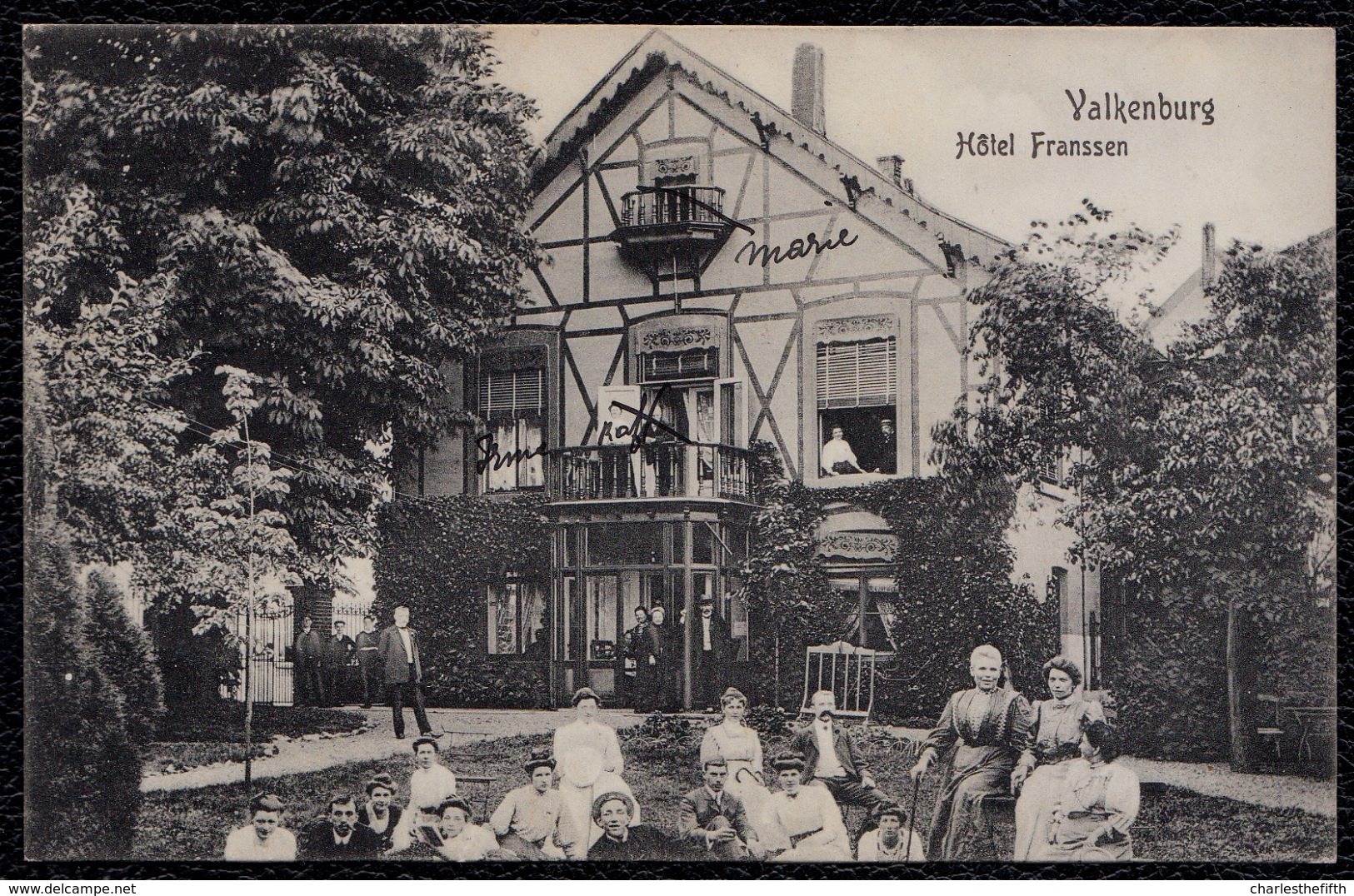 VALKENBURG - HOTEL FRANSSEN -- Zeer Zeldzaam Met TREINSTEMPEL 1911 AKEN - MAASTRICHT Op Rug - 3 Scans - Naar Anvers Gest - Valkenburg