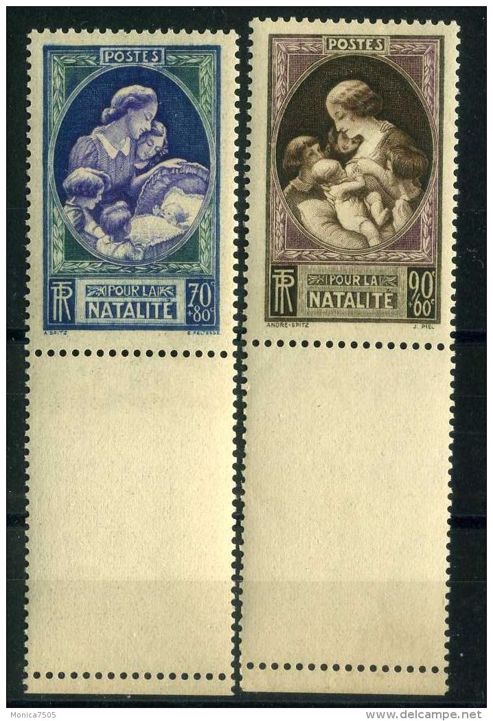 FRANCE ( POSTE ) : Y&amp;T N°  440/441  TIMBRES  NEUFS  SANS  TRACE  DE  CHARNIERE , A  VOIR . - Unused Stamps