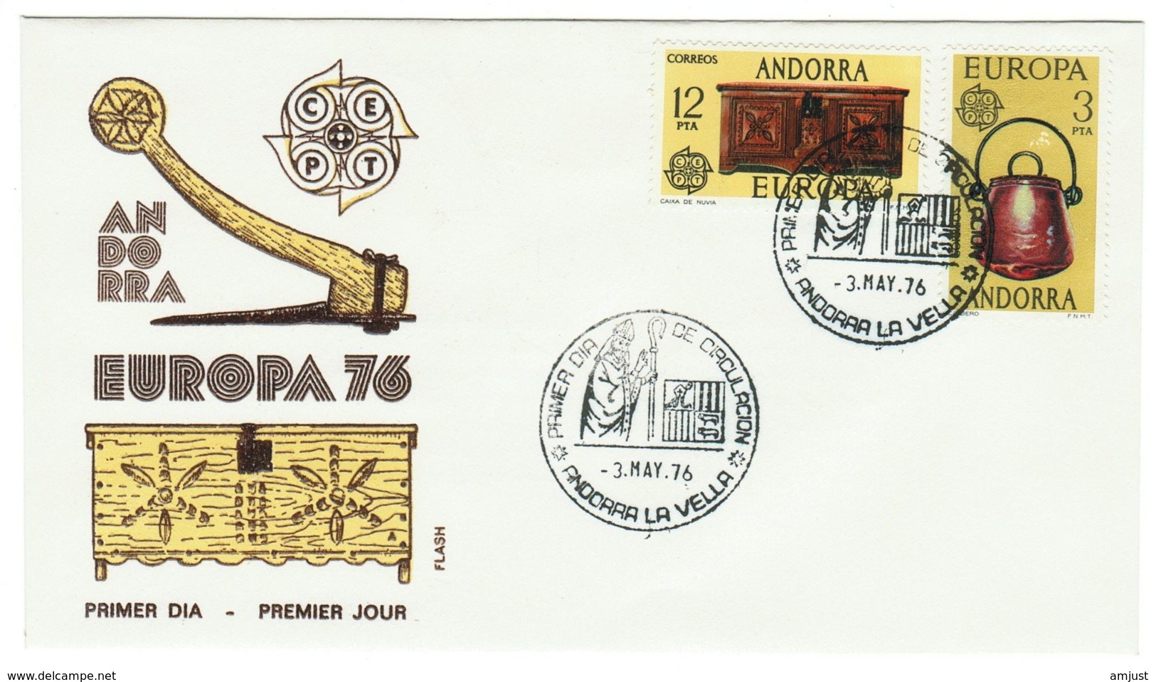 Andorra // FDC // 1976 //  Europa 1976 - Lettres & Documents