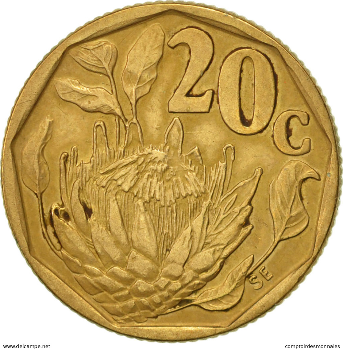 Monnaie, Afrique Du Sud, 20 Cents, 1992, Pretoria, TTB, Bronze Plated Steel - South Africa