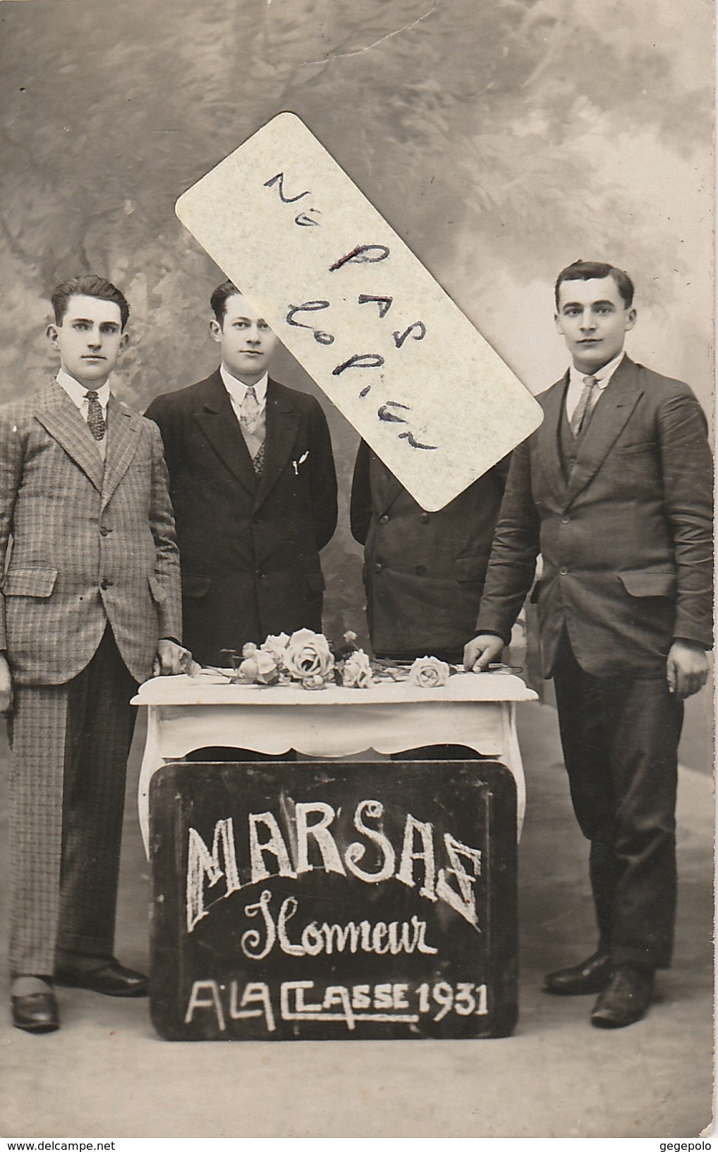 MARSAZ -  Conscrits - Honneur à La Classe 1931 - Carte Photo - Sonstige & Ohne Zuordnung