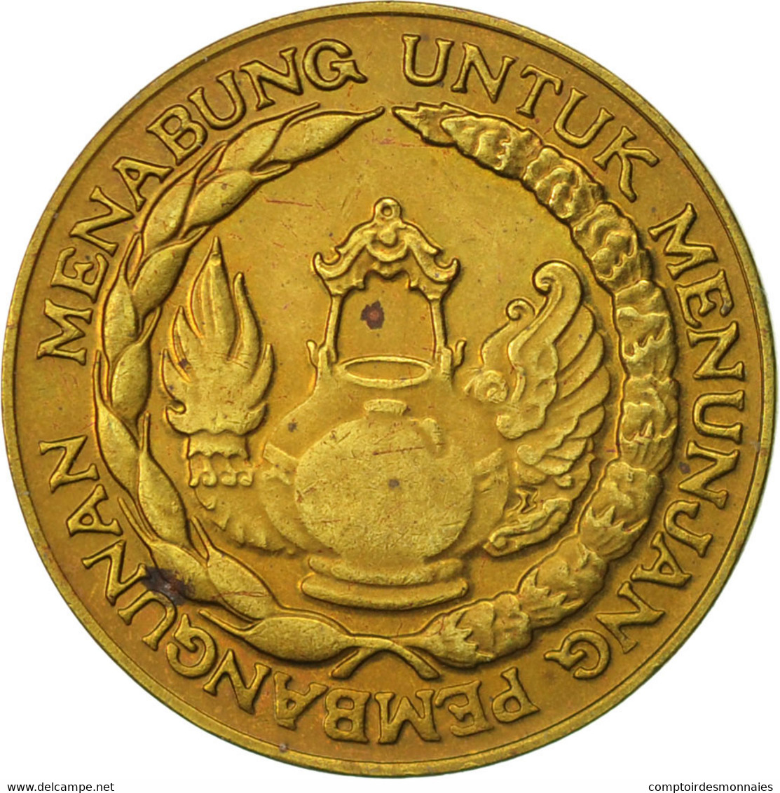 Monnaie, Indonésie, 10 Rupiah, 1974, TTB, Brass Clad Steel, KM:38 - Indonesien