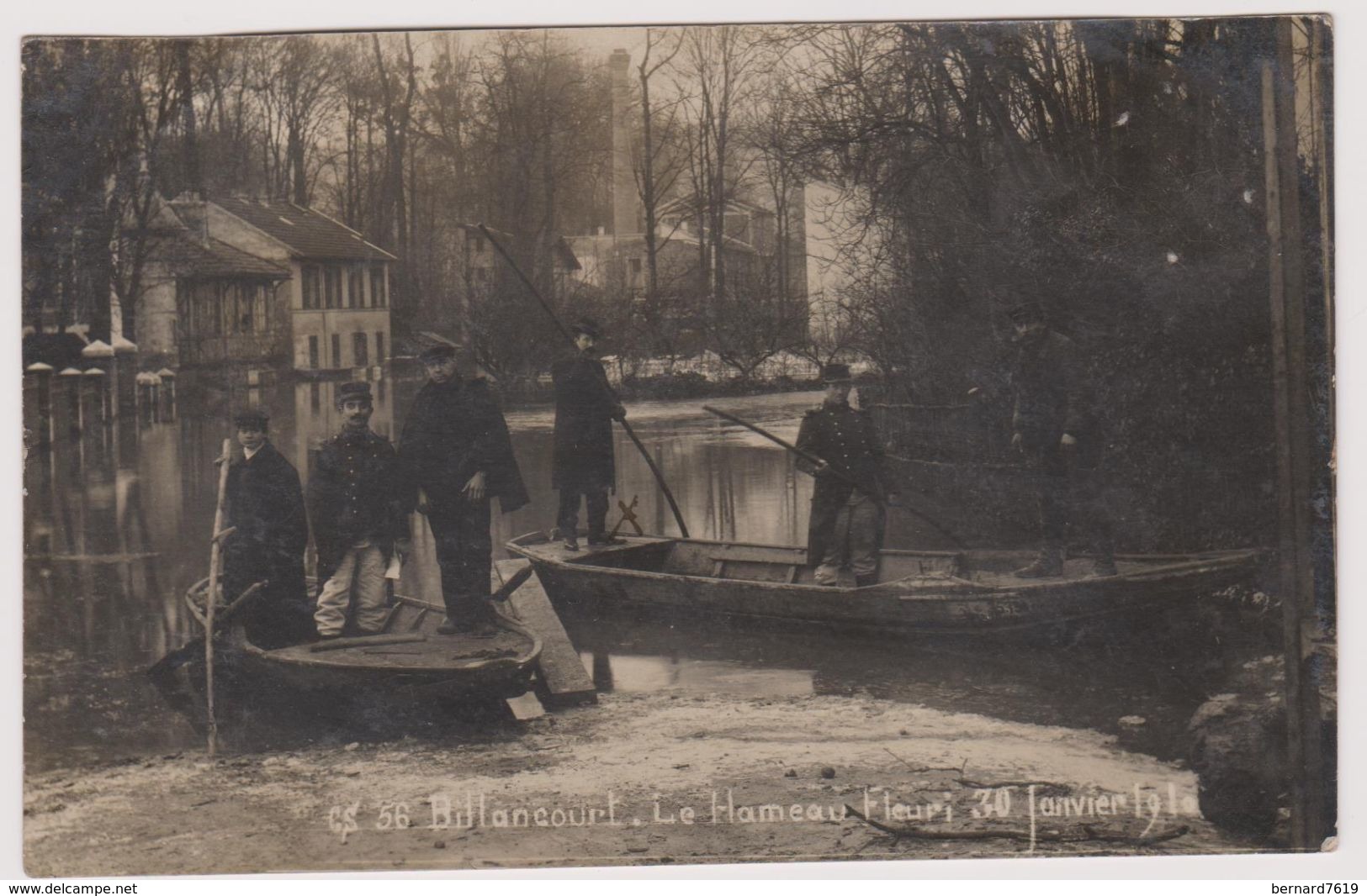 92 Billancourt  Hameau Fleuri  30 Janvier 1910 Inondation - Boulogne Billancourt