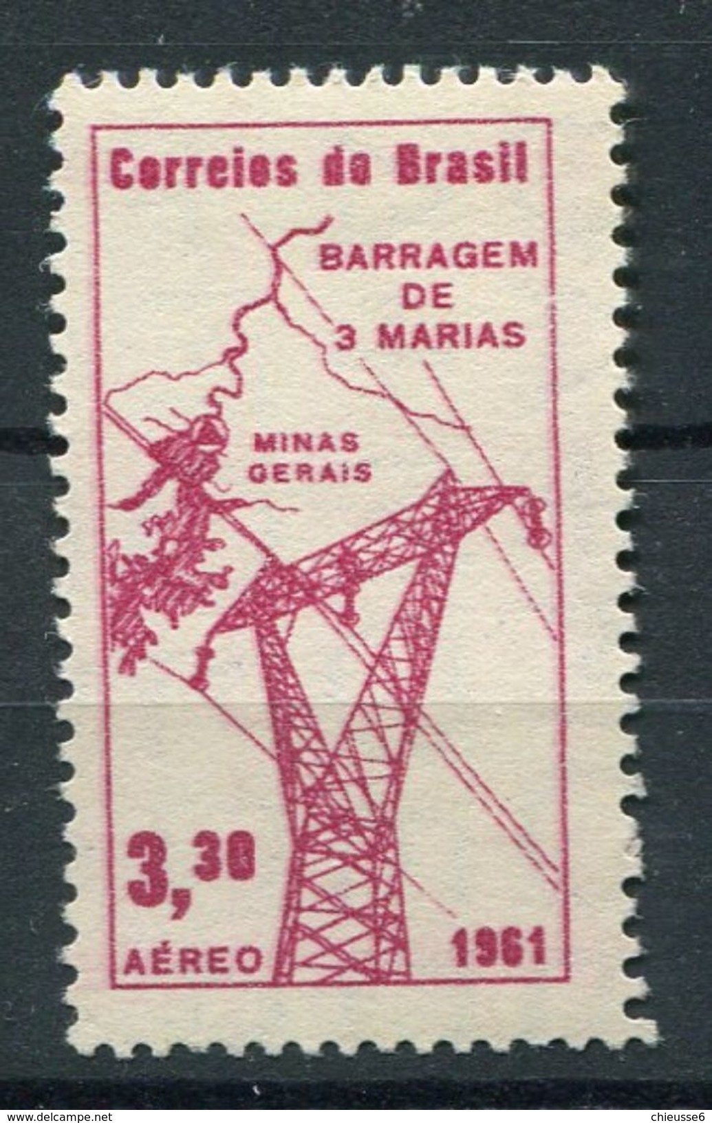 Brésil ** PA 93 - "Barrage De " Tres Marias" - Poste Aérienne (Compagnies Privées)