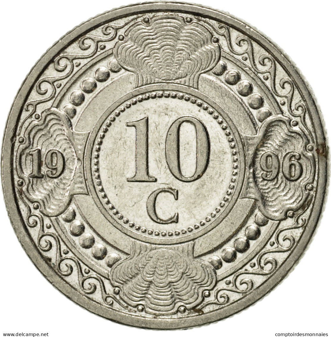 Monnaie, Netherlands Antilles, Beatrix, 10 Cents, 1996, SPL, Nickel Bonded - Antilles Neérlandaises