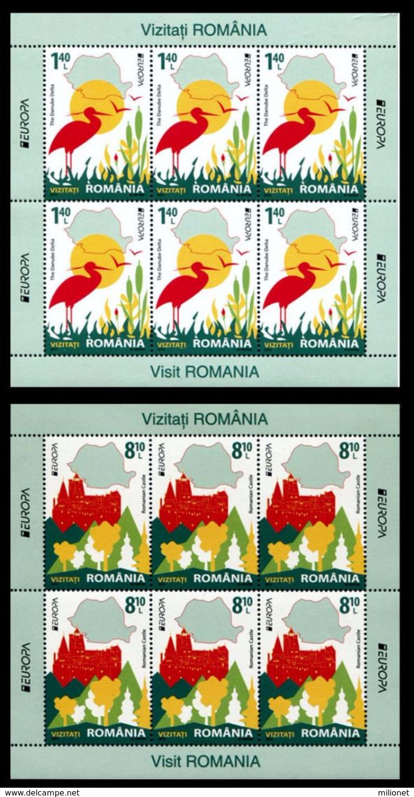 SALE!!! RUMANIA ROMANIA ROUMANIE RUMÄNIEN 2012 EUROPA CEPT 2 Sheetlets MNH ** MiNr 6617-6618 39.- Euro - 2012