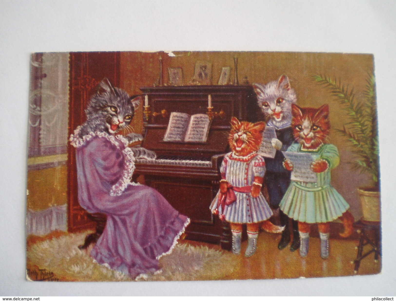 Illustrator : Arthur Thiele // Dressed Cats - Chats // 19?? TSN Serie 1757 - Thiele, Arthur