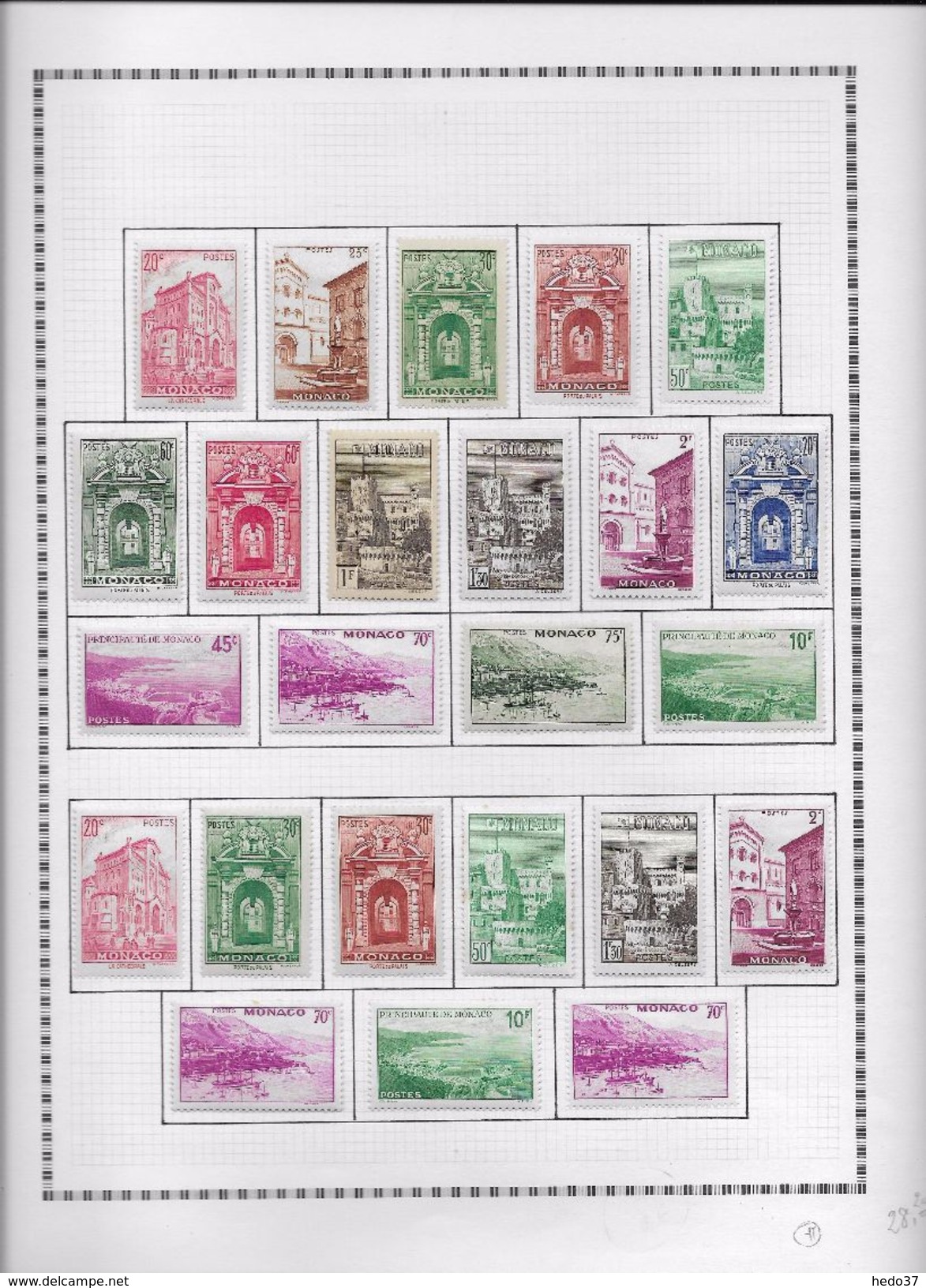 Monaco - Collection Vendue Page Par Page - Timbres Neufs * - Collections, Lots & Séries