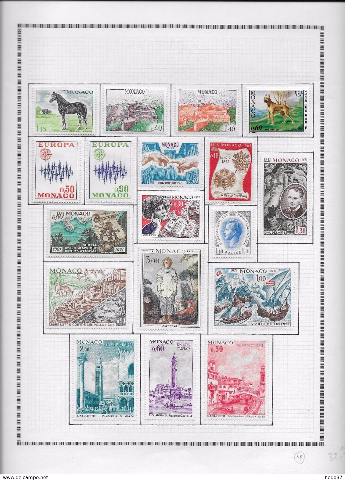 Monaco - Collection Vendue Page Par Page - Timbres Neufs * - Lots & Serien