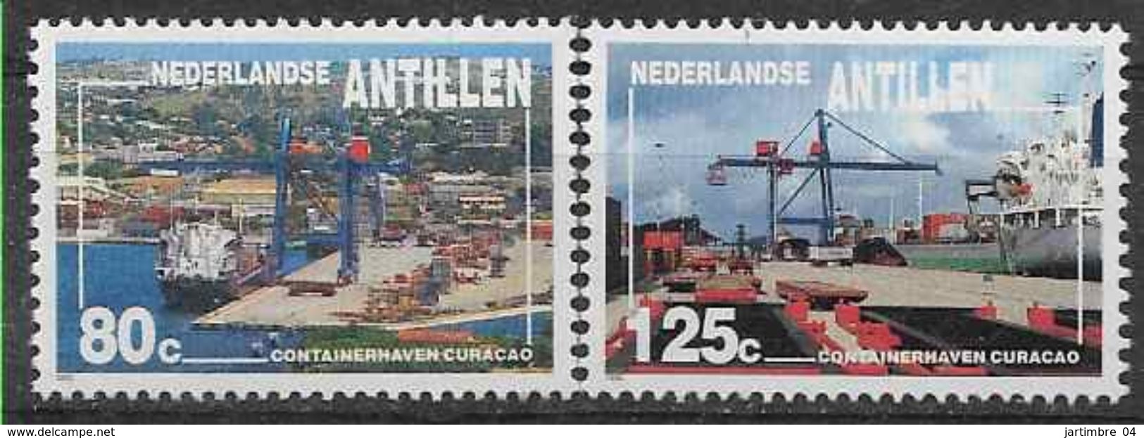 1992 ANTILLES NEERLANDAISES 929-30** Port, Bateaux - Antilles