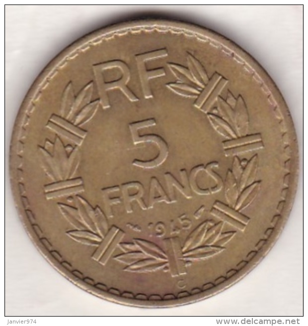 5 FRANCS 1945 C (Castelsarrasin). Bronze Aluminium - 5 Francs