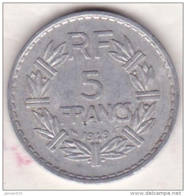 5 FRANCS 1949  (9 Fermé) Aluminium - 5 Francs