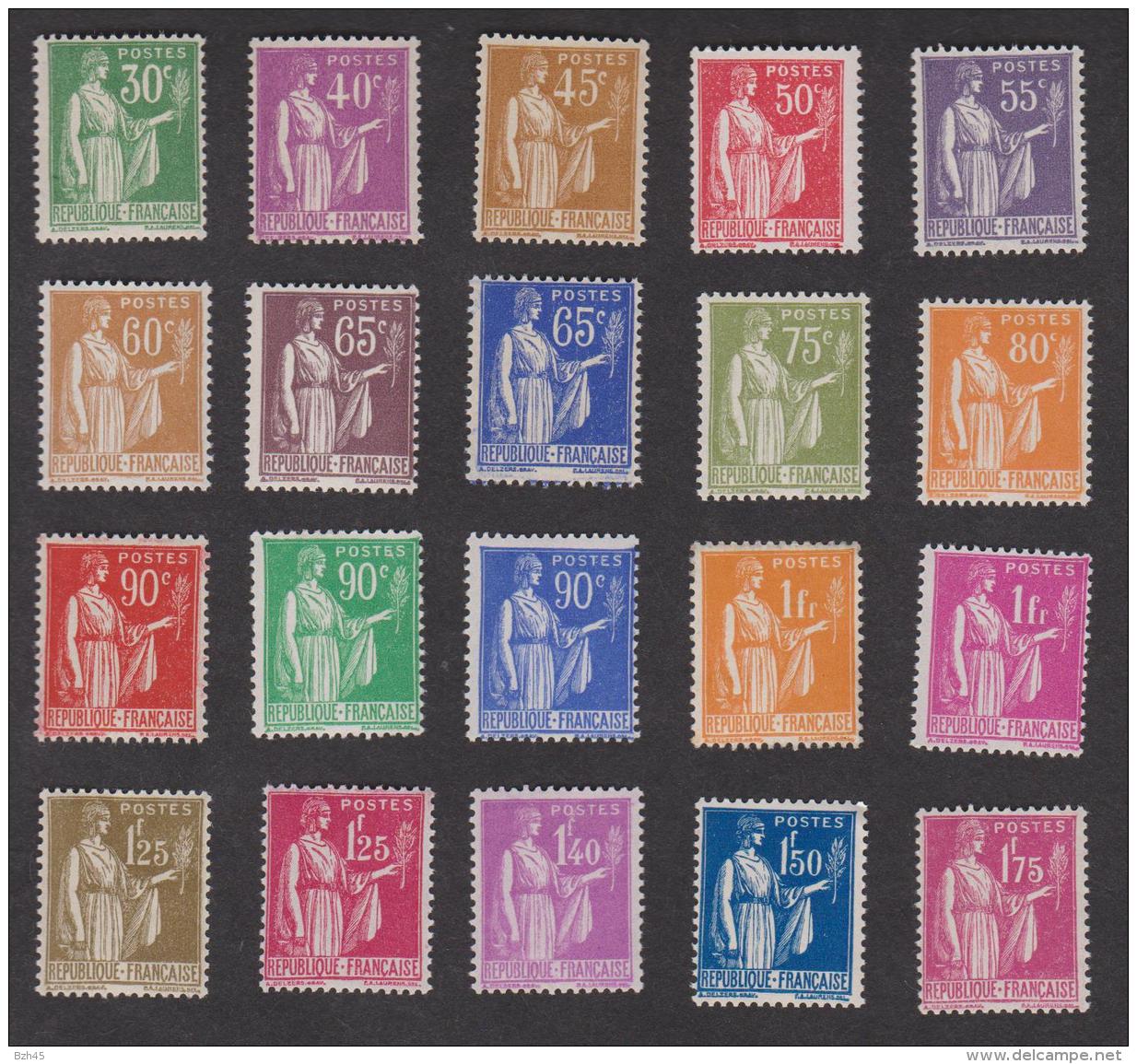 Tous Les Timbres Type PAIX ** YT 365 &euro; - 1932-39 Paix