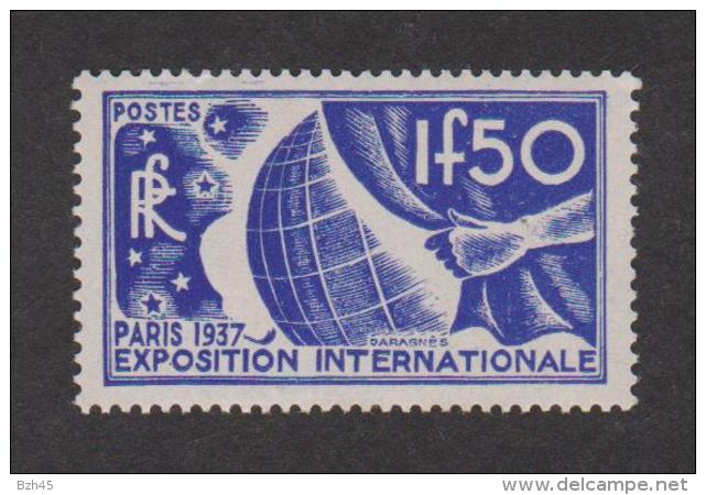 N° 327 ** Exposition Internationale De Paris YT 80 &euro; - Nuevos