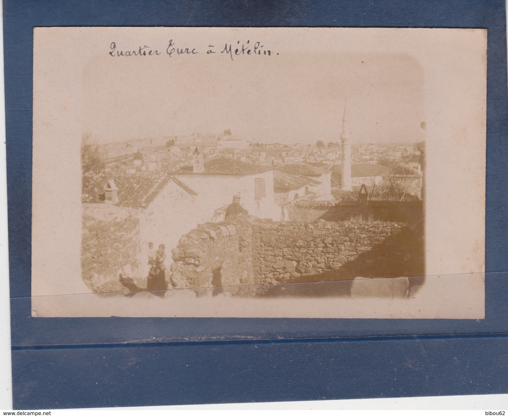 QUARTIER TURCS De METELIN  (  GRECE )  CARTE PHOTO  -  1916 - Grèce