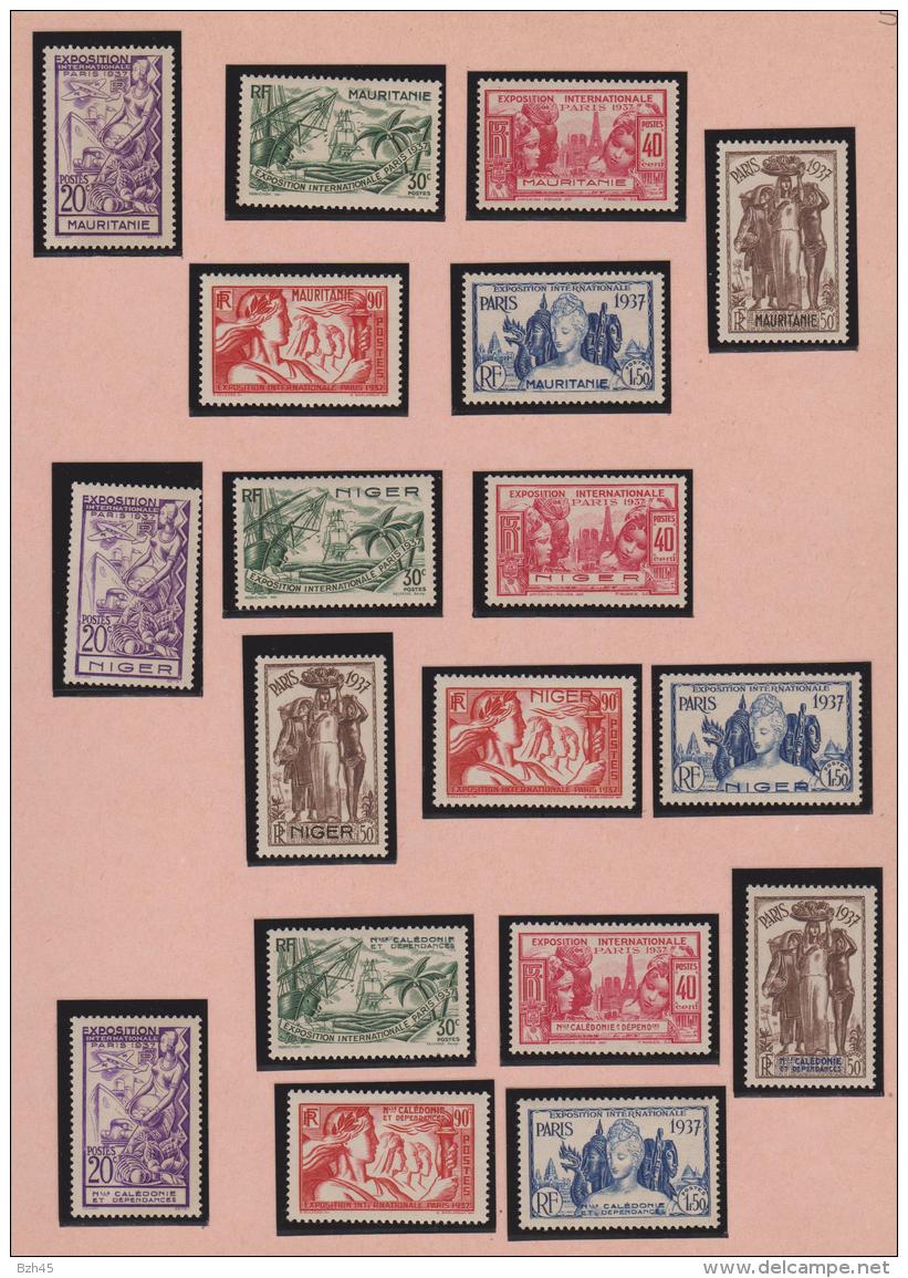 Exposition Internationale  De Paris * (trace De Charnière) Poste 126 Valeurs  YT 320 &euro; - 1937 Exposition Internationale De Paris