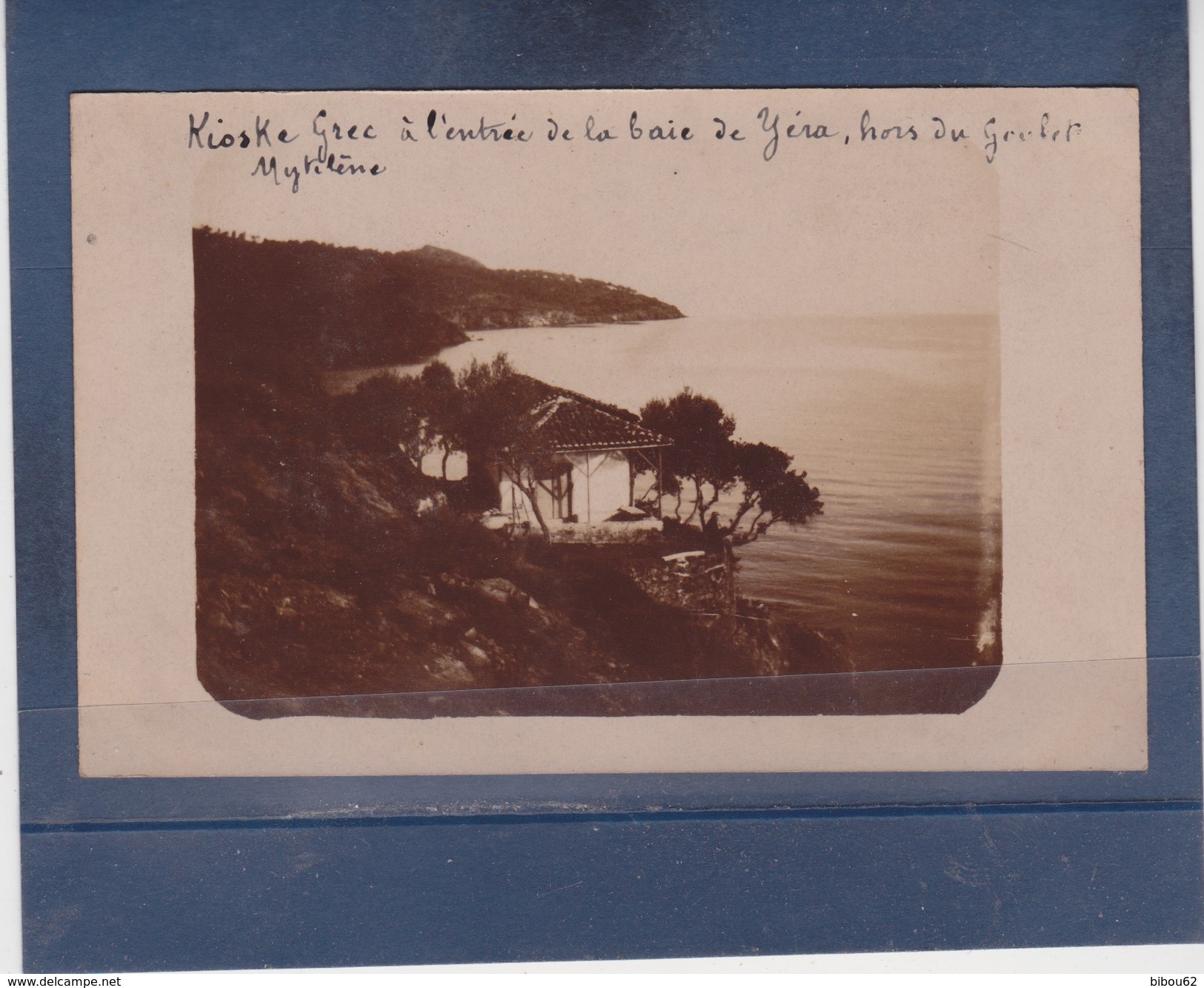 KIOSQUE GREC A L'entrée De La Baie De YERA  - Hors Du Goulet De  MYTILENE  (  GRECE )  CARTE PHOTO  -  1916 - Grèce