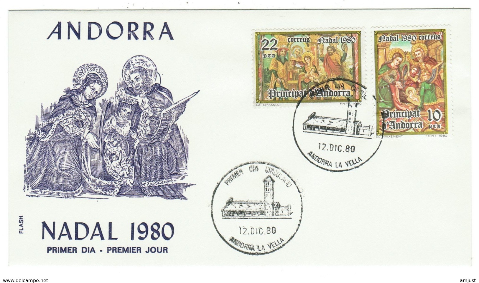 Andorra // FDC // 1980 // Noël 1980 - Lettres & Documents
