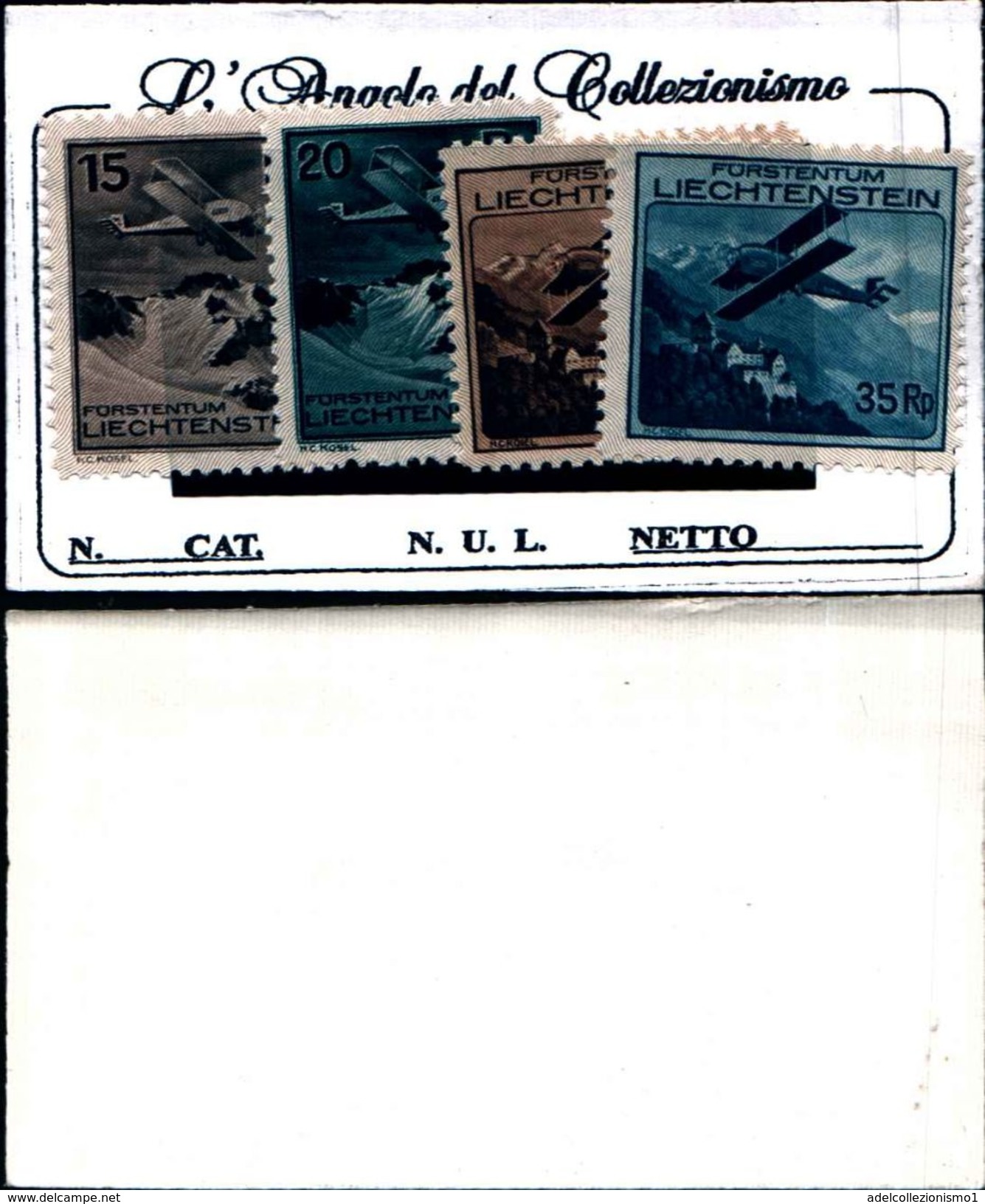 86350) Liechtenstein-aereo In Volo Su Paesaggi Diversi -nuovii - N1a/4a Mnh** - Poste Aérienne